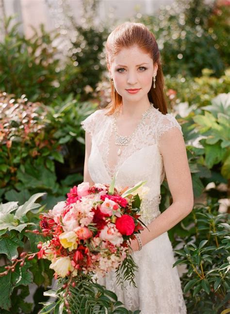 redhead wedding dress